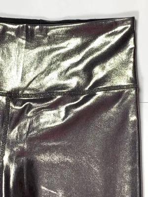 Athleta Elation Shine Leggings LP Black High Rise Metallic Ankle Lustre thumbnail 4