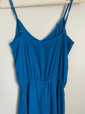 SHOW ME YOUR MUMU Blue Cropped Jumpsuit Sz M thumbnail 6