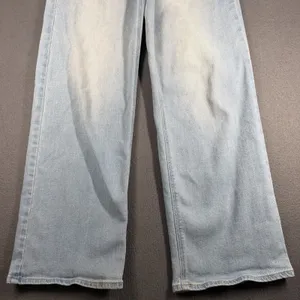 Old Navy Wow Wide Leg Jeans Womens 4 Blue Light Wash High Rise Stretch Denim thumbnail 2