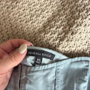 Kendall + Kylie Dusty Blue Corset Top thumbnail 3