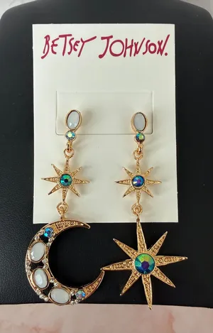 Betsey Johnson | Moon & Stars Celestial Drop Earrings thumbnail 1