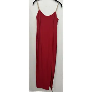 VTG Jessica McClintock Gunne Sax Maxi Dress 9/10 Red Rhinestone hoco no 90s Y2K thumbnail 4