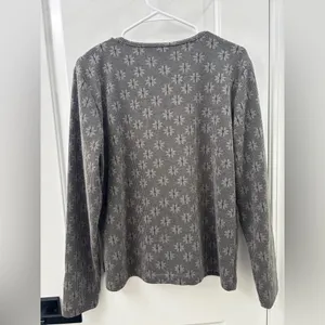 Woolrich grey long sleeve top with snowflake pattern thumbnail 5