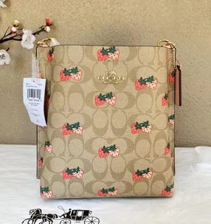 Coach Mollie Bucket Bag 22 In Signature Canvas With Strawberry Print cB602 thumbnail 2