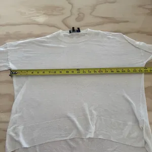 Theory Karenia Sag Harbor‎ Sweater Crewneck Lightweight Linen Blend White Small thumbnail 10