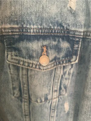 Old Navy Light Wash Distressed Denim Jacket - Women's thumbnail 3