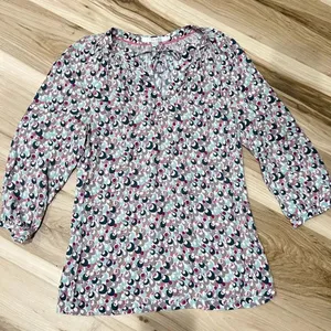 Boden Crescent Moon Print Blouse Top Women’s 2 thumbnail 1