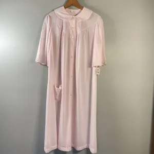 Vintage Nancy King Lingerie Nightgown Size M Pink Nylon‎ satin Lace Sleepwear thumbnail 2