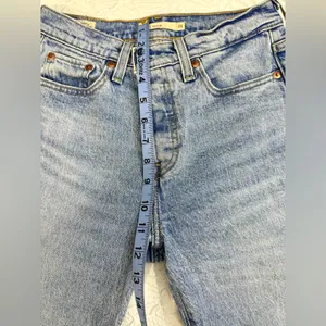 Levi's Premium Wedgie jeans button fly high waist size 26 thumbnail 11