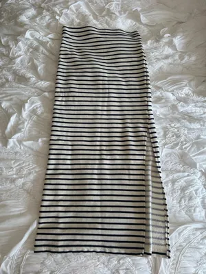 Splendid - Navy Blue and White Striped Skirt thumbnail 1