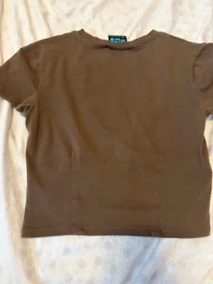 Y2K Alab Zumiez brown heart gem crop top thumbnail 10