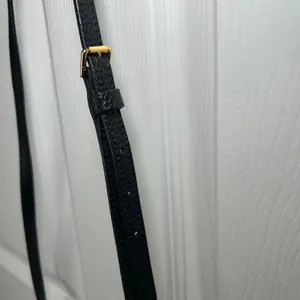 Lauren Ralph‎ Lauren Black Faux Leather Crossbody Bag Small Gold Hardware thumbnail 6