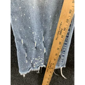 Abercrombie & Fitch Simone High Rise Ankle Flare Jeans Distressed Paint Splatter thumbnail 9