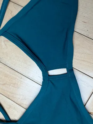 Jolyn Jade Green Vent Style Bikini Swimsuit Top Size Small thumbnail 3