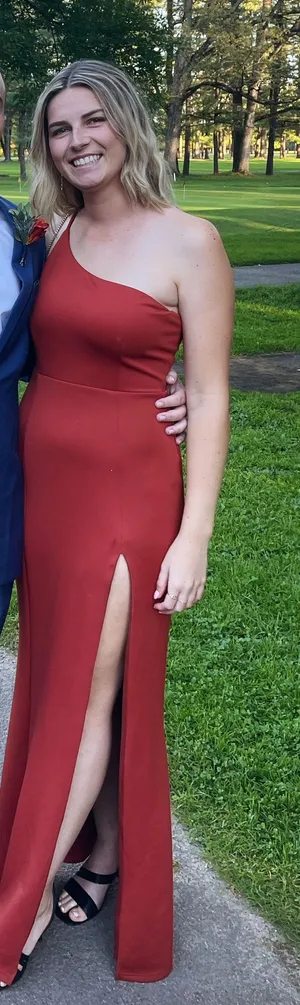 Showpo No Ones Fault One Shoulder Maxi Dress In rust thumbnail 3