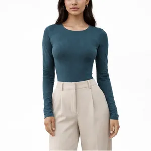 Babaton Contour Crew Longsleeve Bodysuit Deep Teal Size S Contemporary Modern thumbnail 2