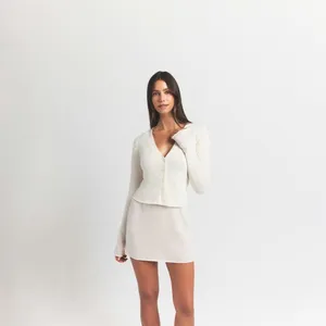 NWT Skims Featherweight Cashmere Cardigan Small Egret Authentic thumbnail 4