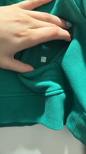 Cascadia green Lululemon funnel neck scuba thumbnail 3