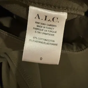 A.L.C. Frank Wide Leg Sailor Pants in Army Green Cropped size 0 thumbnail 5