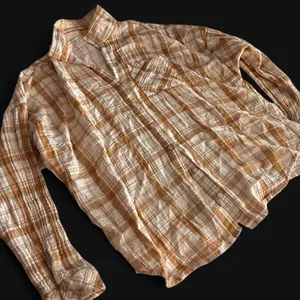 Source Unknown Unbranded Women's Orange and Tan Shirt thumbnail 1