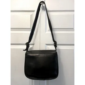 Coach Vintage Black Saddle Bag‎ legacy Y2K Classic thumbnail 5