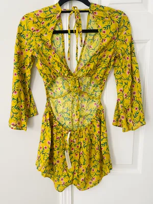 The Magnolia Floral Romper, Size XXS thumbnail 13