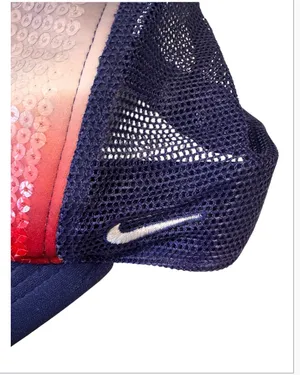 Nike Chicago Cubs Sequin Trucker Hat Blue Red White Bling thumbnail 3