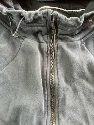 Nike Black Full Zip Hoodie Women’s XL Distressed Worn thumbnail 2