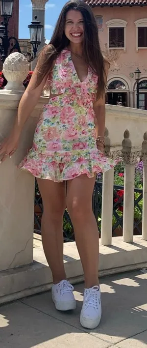 Sky to Moon Floral Mini Dress Pink thumbnail 1