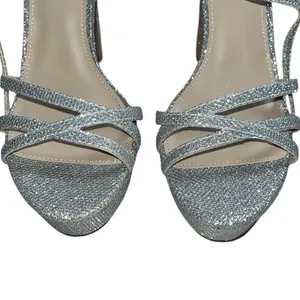 Pelle Moda Oneda Silver Metallic High Heels Size 9 thumbnail 7