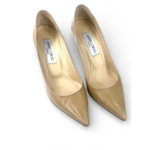 Jimmy Choo 36 6 Love 85 pump heels Pointed-toe stiletto beige nude Romy designer thumbnail 2