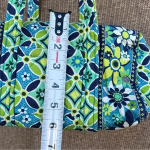 Vintage Vera Bradley Duffle TRAVELER Bag Flower Daisys Blue Green Bag thumbnail 6