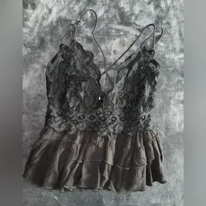 Free People Adella Cami in Black Size Medium thumbnail 5