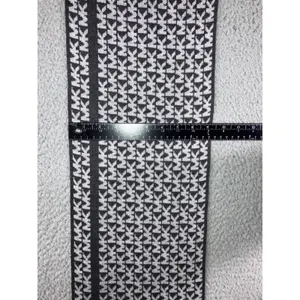 Michael Kors MK Logo Monogram‎ Scarf Gray Knit Fleece Double Sided thumbnail 5