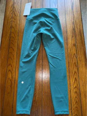 Lululemon Wunder Train High Rise 25” Deep Marina Size 4 NWT thumbnail 3