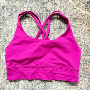 Lululemon Energy Longline Bra Bright Pink Raspberry size 8 W2AV0S thumbnail 3