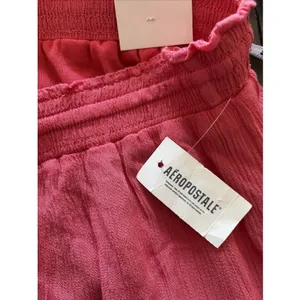 Aeropostale Crochet Inset High Low Maxi Skirt Womens M Pink Boho Rayon Gauze thumbnail 6