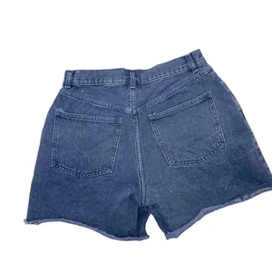ASOS black jean shorts high rise size 8 thumbnail 2