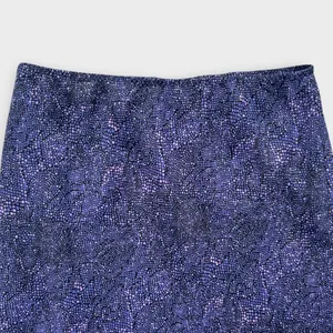 Vintage Y2K Express World Brand Purple Blue Abstract Print Slip Skirt Size Small thumbnail 5