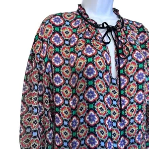 ALICE & OLIVIA Arnette Dress S Palace Tiles Drop Waist Tiered cottagecore thumbnail 11