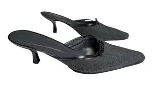 Gray Wool Mules Slip On Women EU 40‎ US 9 Unbranded thumbnail 1