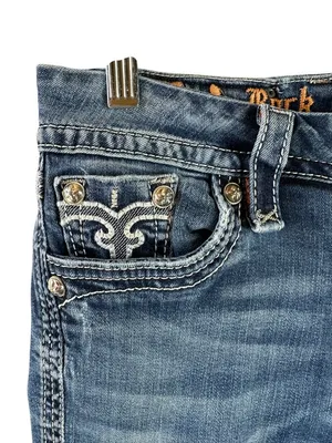 Rock Revival Maggie B21 Bootcut Jeans Women’s 27 Embellished Y2K Medium Wash thumbnail 4