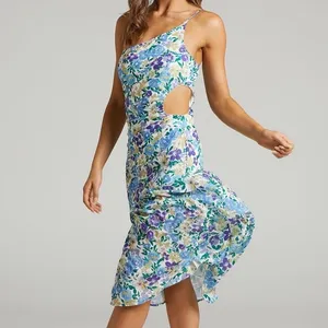 Showpo Floral‎ One Shoulder Midi Dress Sz 10 Wedding Guest Party Brunch thumbnail 3