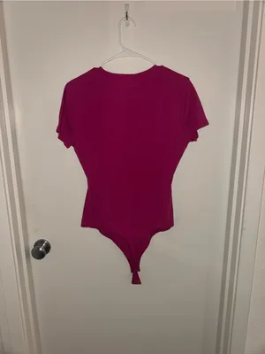 Abercrombie & Fitch Fuchsia Short-Sleeve Bodysuit thumbnail 2