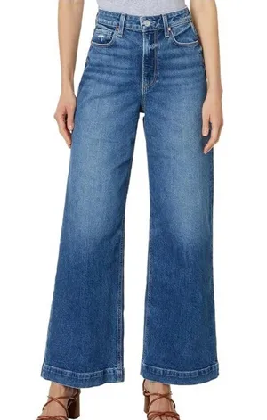 Paige Harper High Rise Wide Leg Jeans Size 30 Familia Wash thumbnail 1