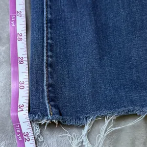 American Eagle Womens Size 12 High-Rise Skinny Kick Jeans Raw Hem Stretch Denim thumbnail 9