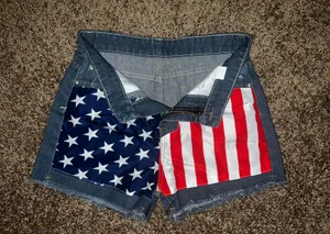 American flag denim shorts Blue Size L thumbnail 2