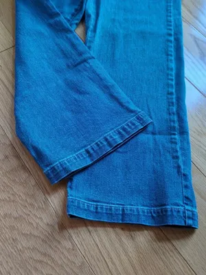 On 34th Womens 4/27 (24W x 26L) Barrel Leg High Rise Stretch Blue Denim Jeans thumbnail 6