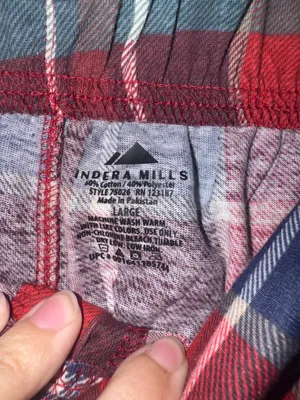 Indera mills red and blue plaid pajama pants. Never worn 75026 9109-3 plaid rn 123187 thumbnail 3