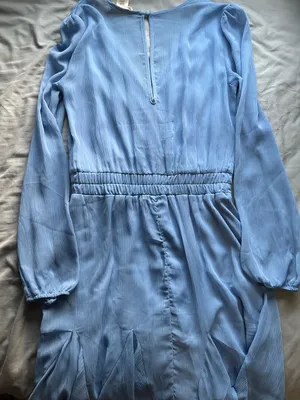 Altar'd State Light Blue Wrap-Front Chiffon Romper thumbnail 2